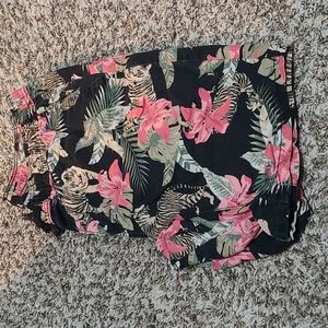 Tiger and Floral Shorts